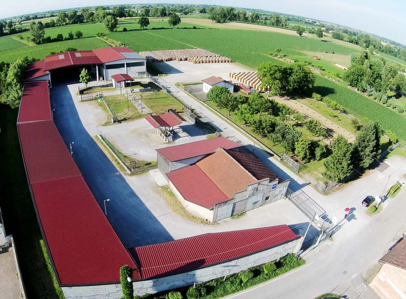 Veduta aerea azienda Binda